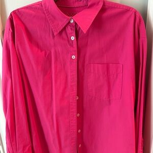 Anthropologie Maeve Hot Pink Blouse